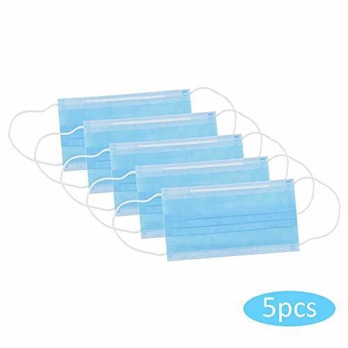 GerTong 5 PCS Máscara Desechable Máscara Anti-contaminación Máscara Protectora de Filtración Multicapa