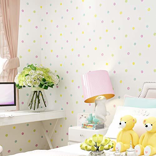 Social Exquisita de los puntos coloridos del papel pintado para el dormitorio de