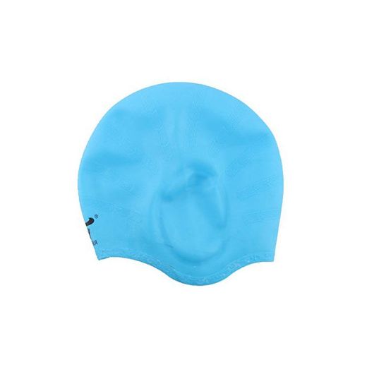 DealMux Touca de Natação Silicone Dome Forma Elasticidade Swim flexível Chapéu Azul
