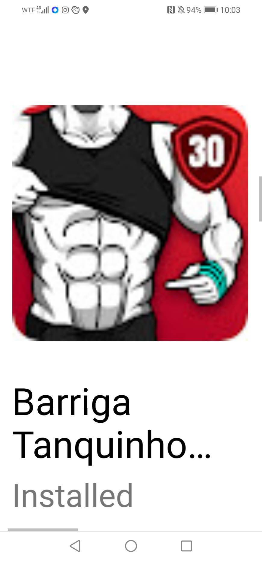 App Barriga tanquinho treino