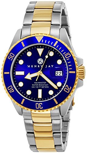 Social Henry Jay para hombre 23 K chapados en oro de dos tonos