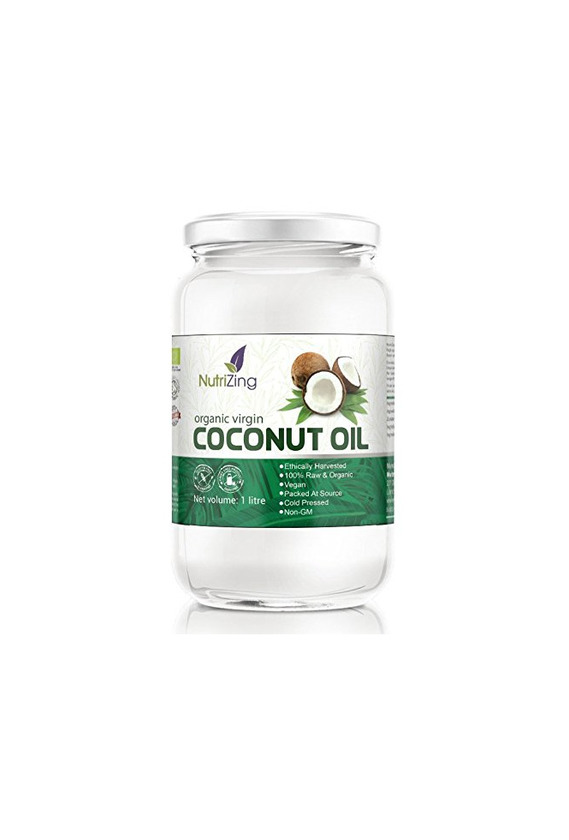 NutriZing Aceite de Coco Virgen Orgánico ~ 1 Litro ~ 100% Crudo