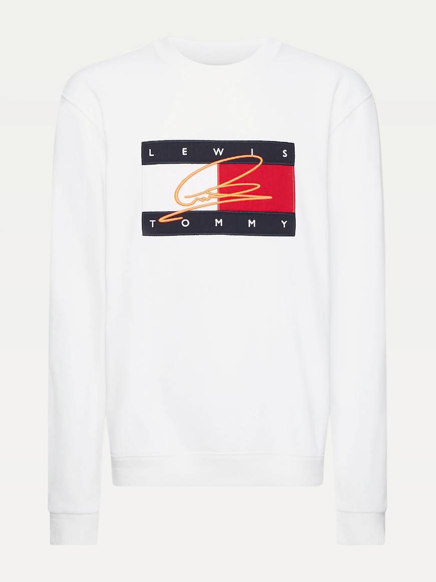 Moda Lewis Hamilton flag logo sweatshirt