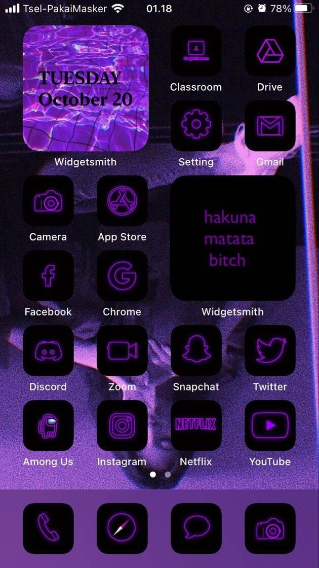 App Personalização neon