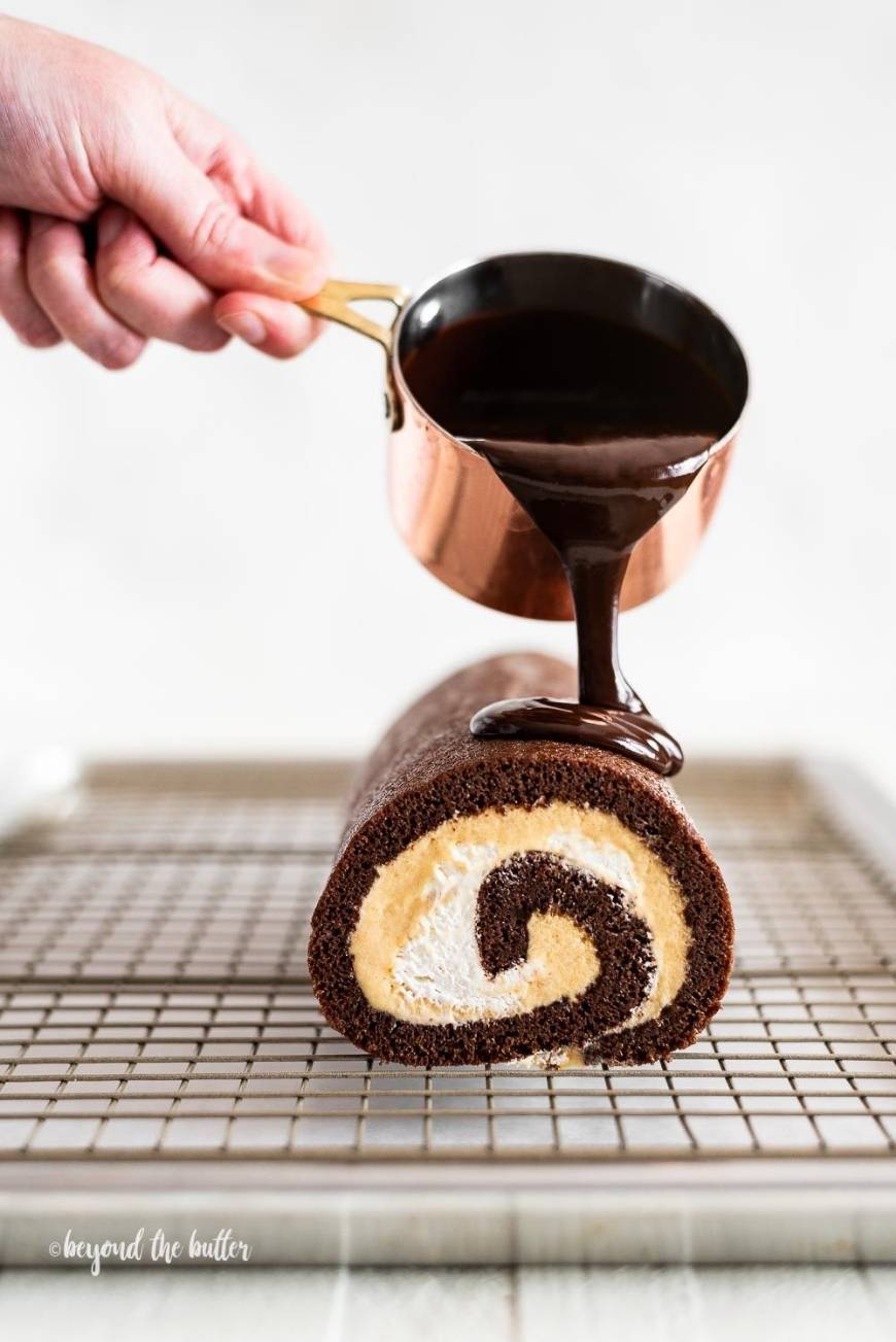 Fashion Chocolate Pumpkin Cake Roll - Beyond the Butter


