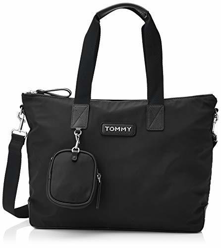 Social Tommy Hilfiger - Varsity Nylon Tote, Bolsos totes Mujer, Negro