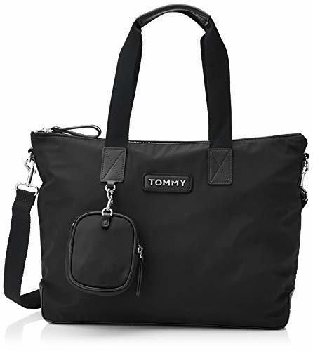 Tommy Hilfiger - Varsity Nylon Tote, Bolsos totes Mujer, Negro