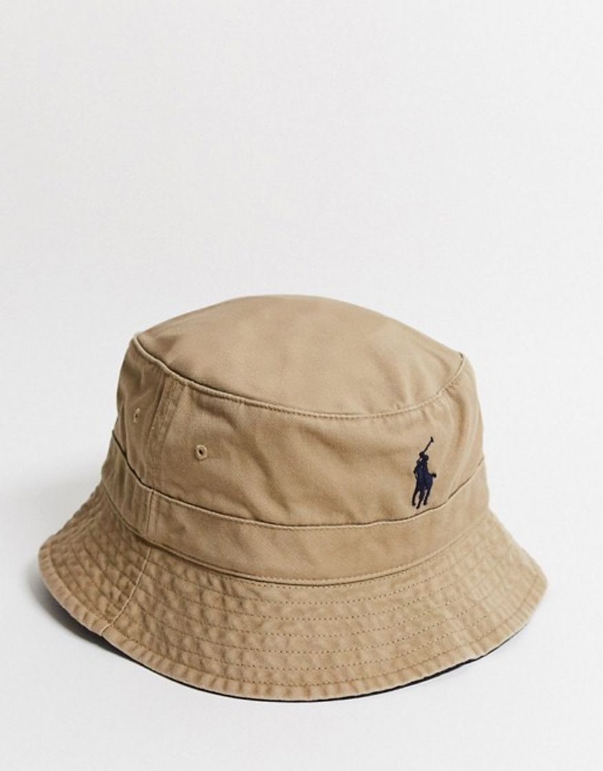 Fashion Polo Ralph Lauren bucket in tan with player logo