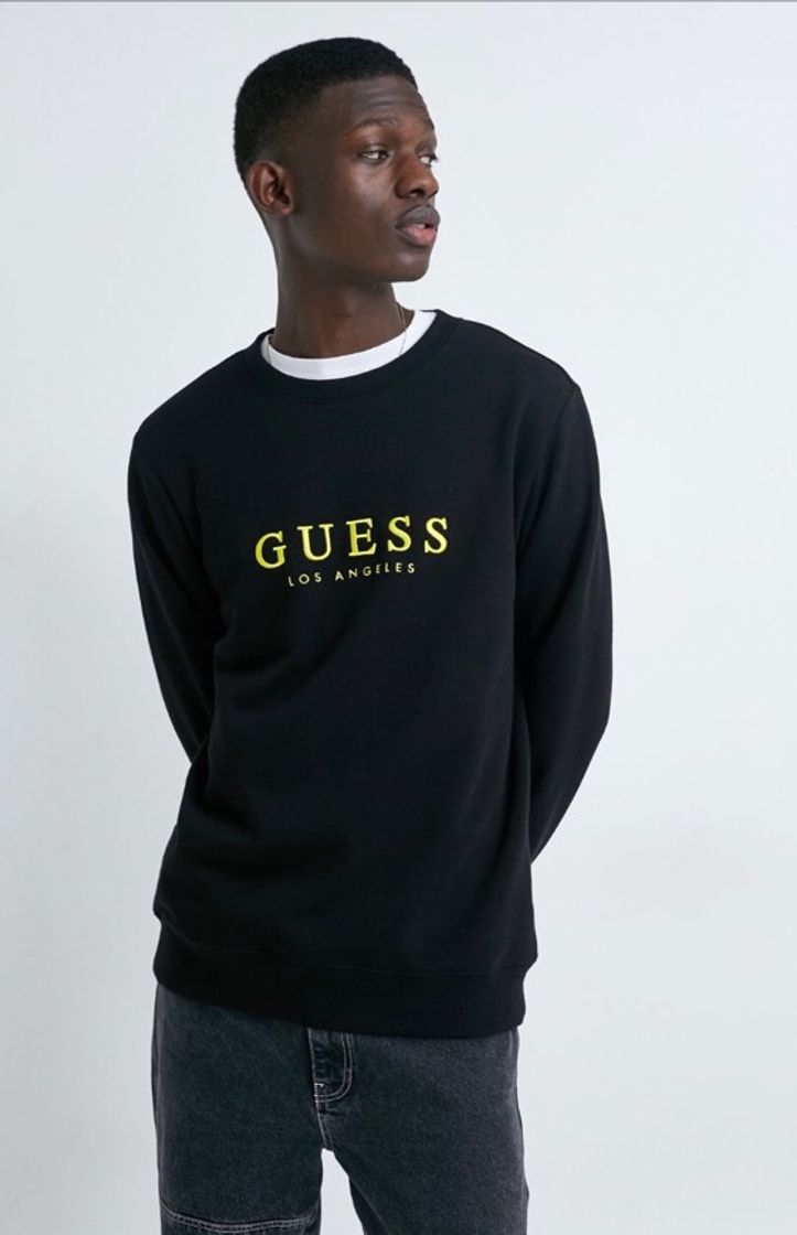 Product GUESS Originals UO Exclusive Black and Gold Logo Crew Neck