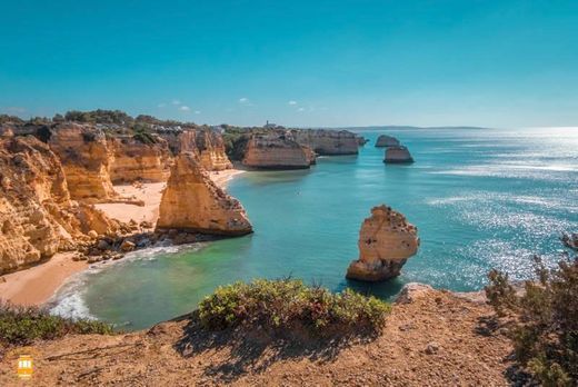 Lugares Praia da Marinha Lagoa