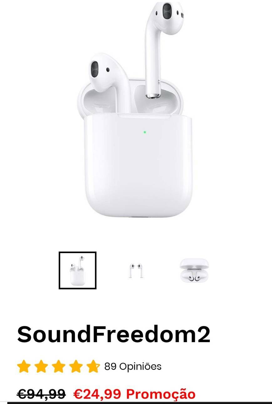 Lugar Airpods compatível Android e IOS