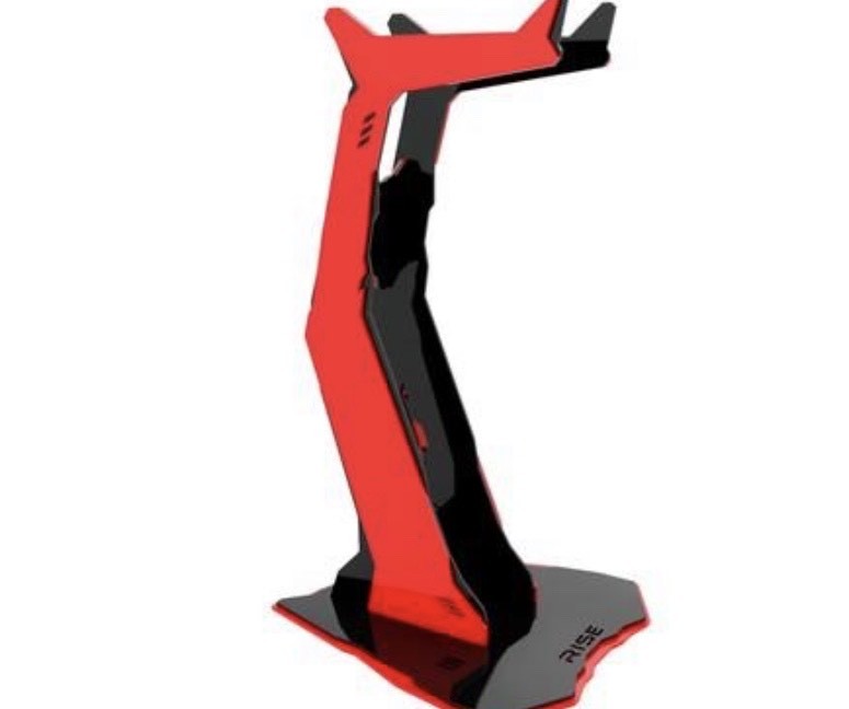 Moda Suporte de Headset Rise Venon Preto e Vermelho