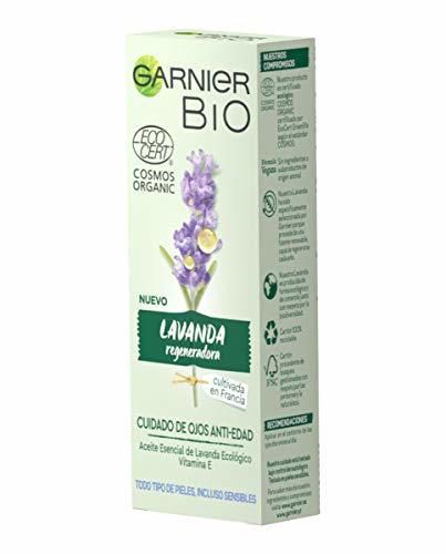 Garnier BIO Crema Ojos Anti Edad Aceite Esencial Lavanda Ecológico y Vitamina