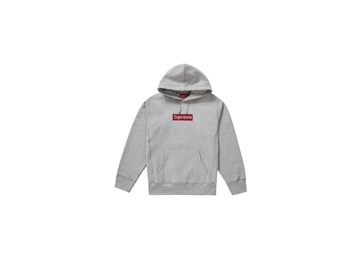 Productos Supreme Swarovski Box Logo Hooded Sweatshirt Heather Grey