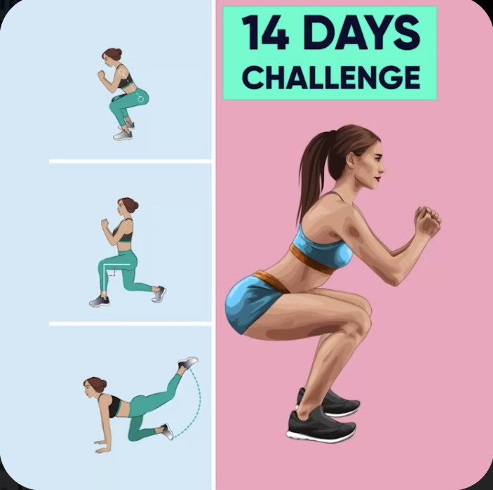 Fashion 14 days challenge for perfect body 🏋🏽‍♀️