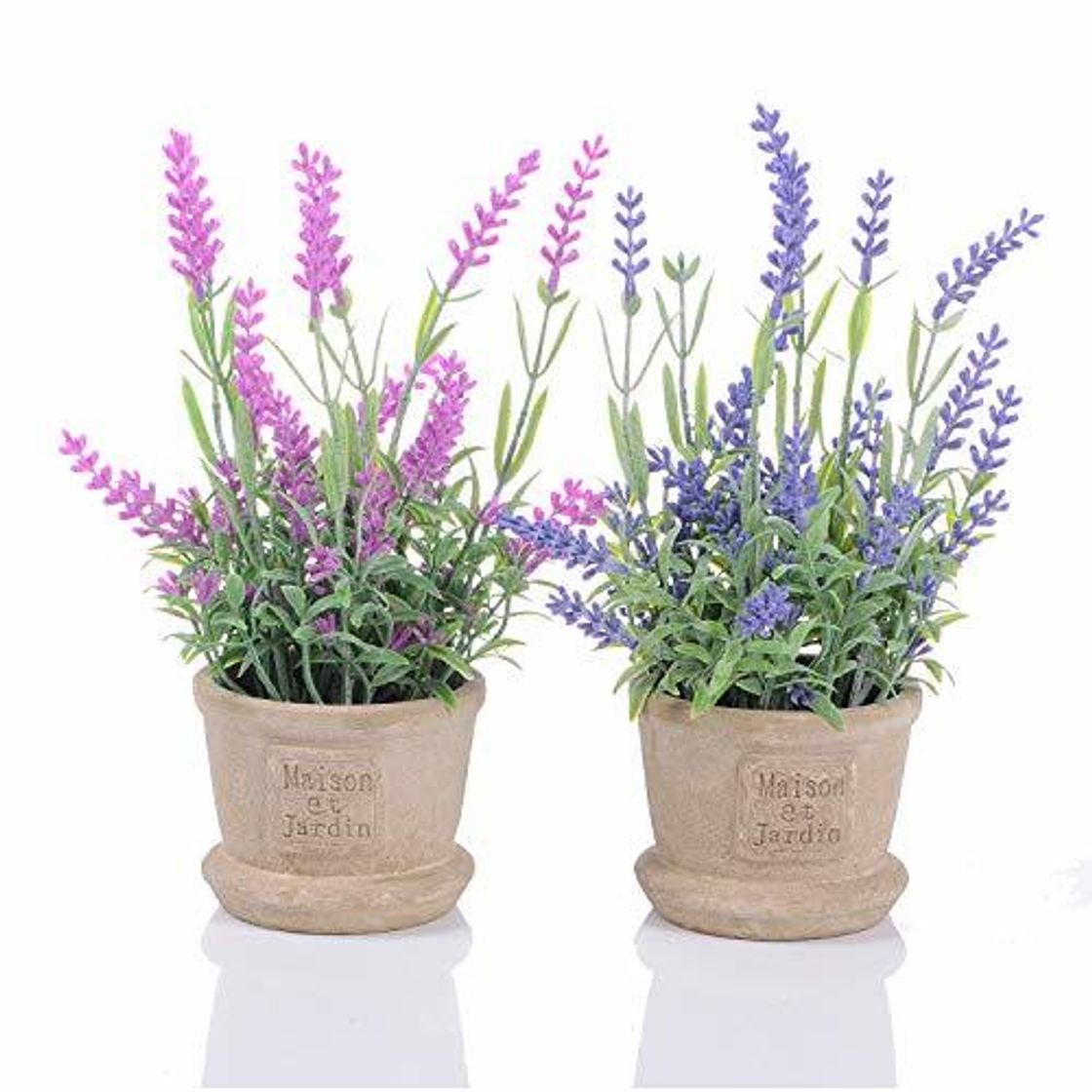 Lugar YQing 2 Piezas Lavender Maceta Artificial