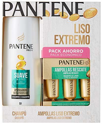 Producto Pantene Liso Extremo Paquete con Champú y Ampollas