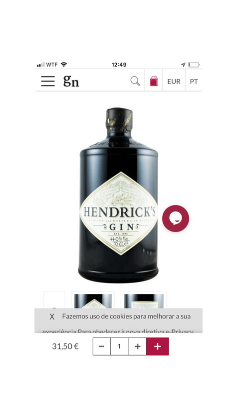 Product Gin Hendricks 