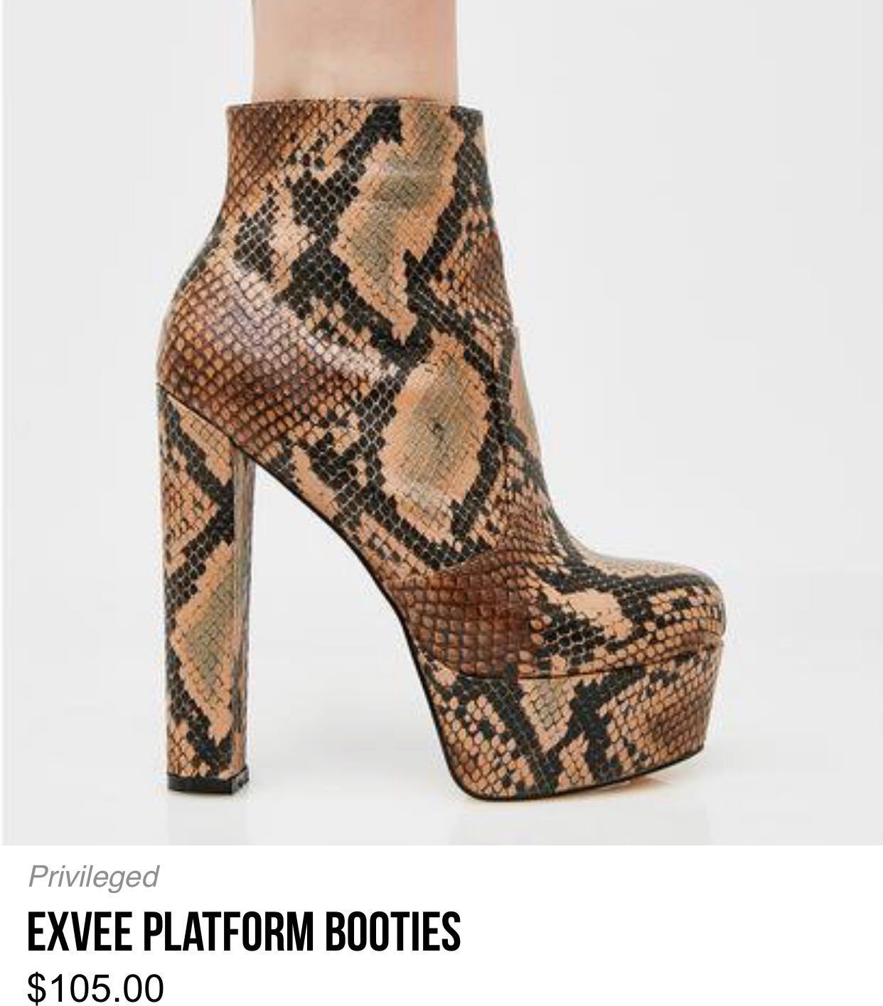 Fashion Botas estampadas con plataforma, Dolls Kill