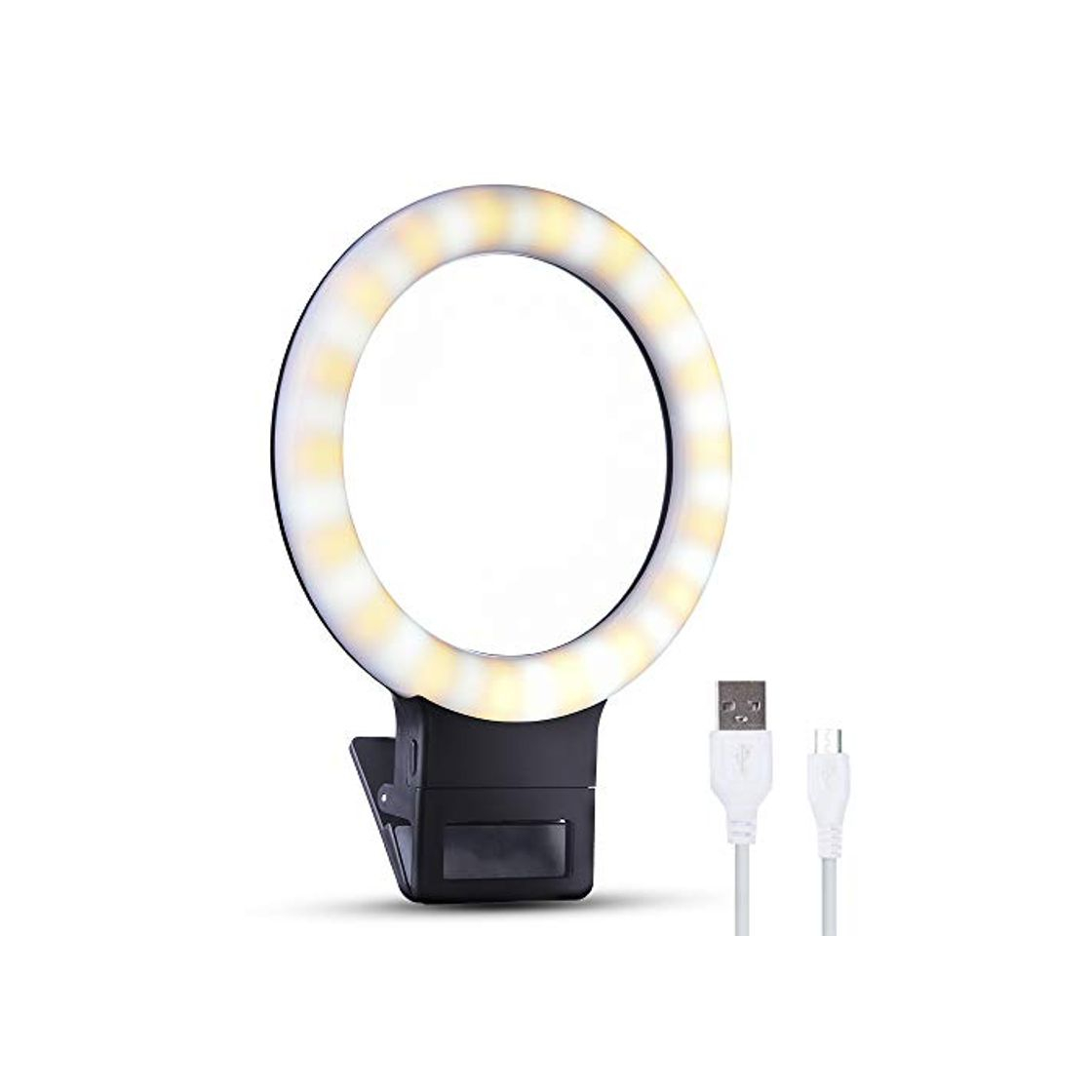 Product LONGKO Recargable Anillo de luz Selfie 36 LED Iluminación Suplementaria Noche Selfie