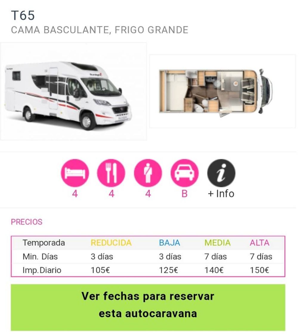 Fashion Alquiler de autocaravanas E-vans T65