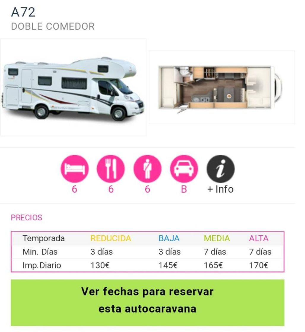 Fashion Alquiler de autocaravanas E-vans, A72