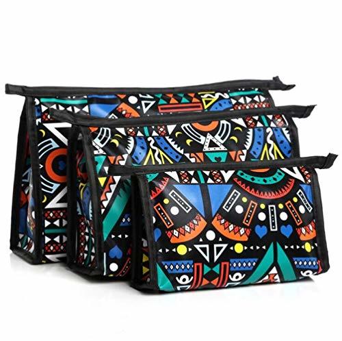 Social 3 Unids/Lote Impresión Bolsa De Cosméticos Mujeres Impermeable Artículos De Aseo Cartón