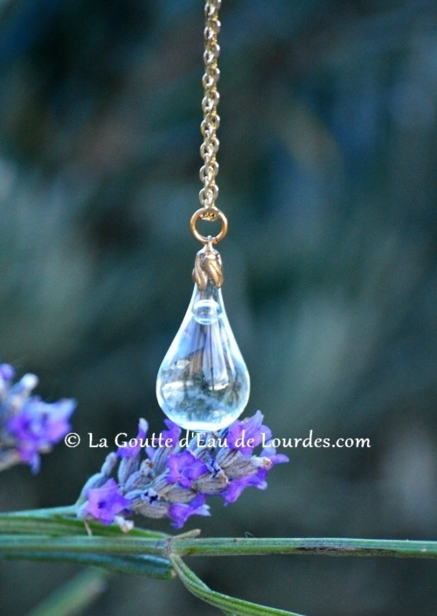 Social Necklace with water from lourdes 