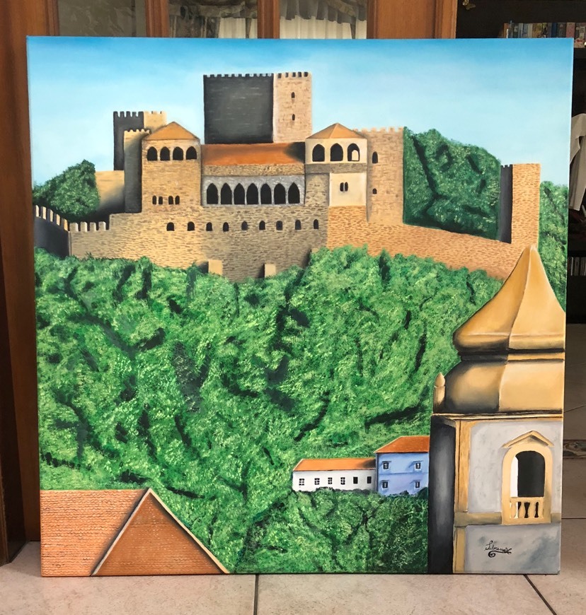 Social Castelo de Leiria a óleo 