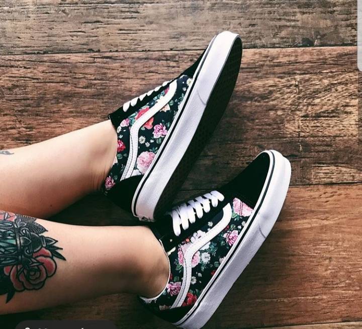 Social Tênis Vans floral 