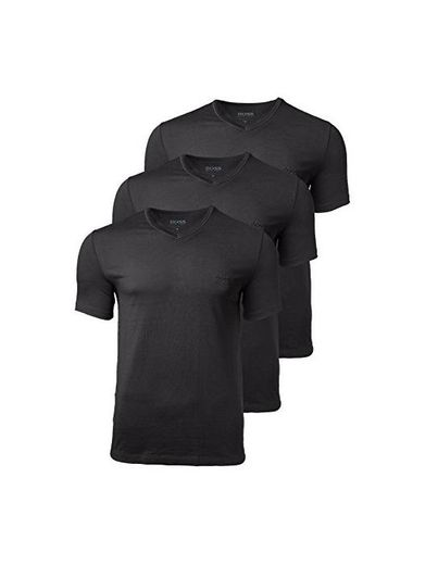 BOSS Hugo 3 Pack Cotton Classic V-Cuello de la Camiseta, Monocromo, Camisa
