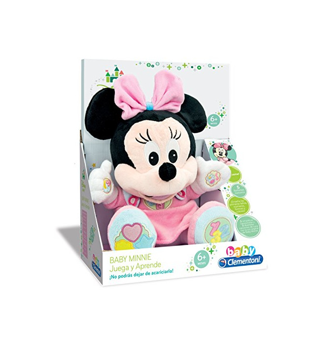 Productos Clementoni- Animales de Cine y Television Peluche Juega y aprende Minnie, Color