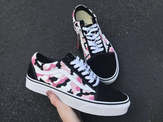 Pink Camo Vans