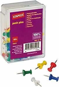 Staples Alfileres copa colores surtidos