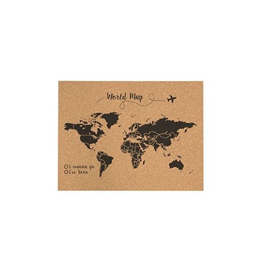 Mapa del mundo de madera, de Decowood