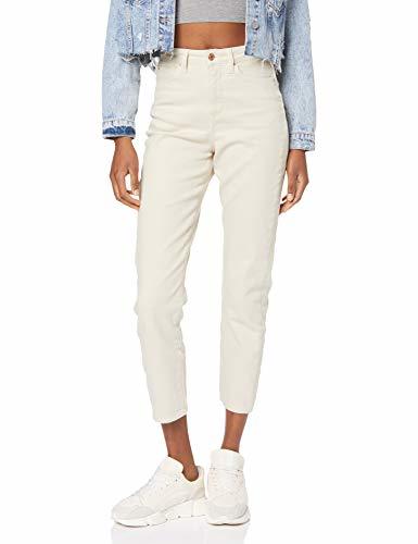 New Look Wasit Enhance Mom Vaqueros, Off White, 36W