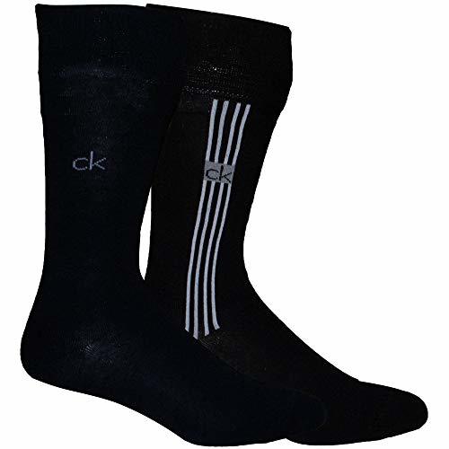 Moda Calvin Klein 2 Pack Hombre Calcetines Negro