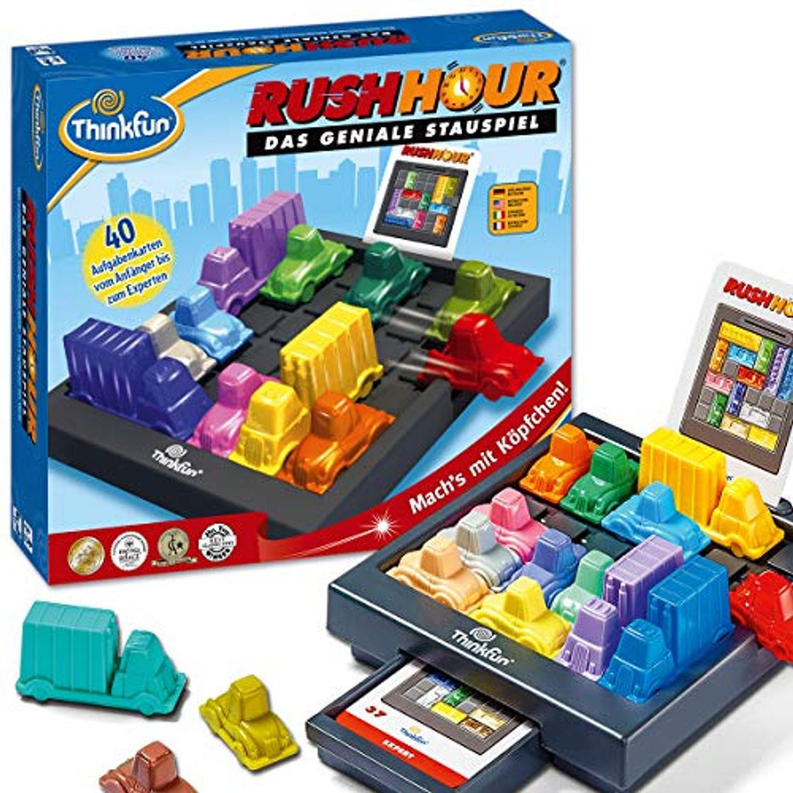 Productos Ravensburger 76301 ThinkFun Rush Hour Juego de Smart Game , color