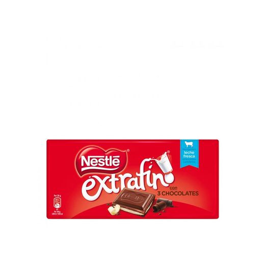 Nestlé Extrafino 3 Chocolates Chocolate Blanco negro y con Leche