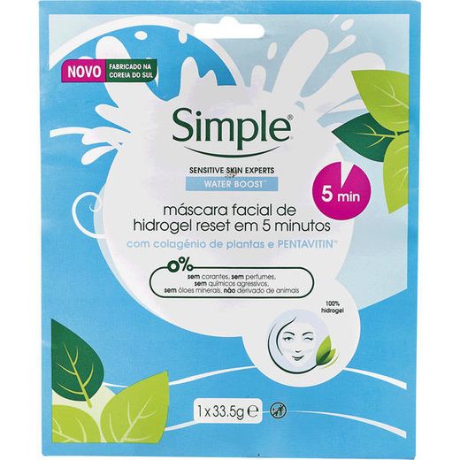 SIMPLE- Máscara Facial de Hidrogel 