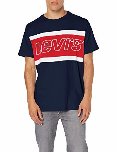 Social Levi's SS Color Block tee Camiseta, Multicolor (Jersey Colorblock Dress Blue/White/Red