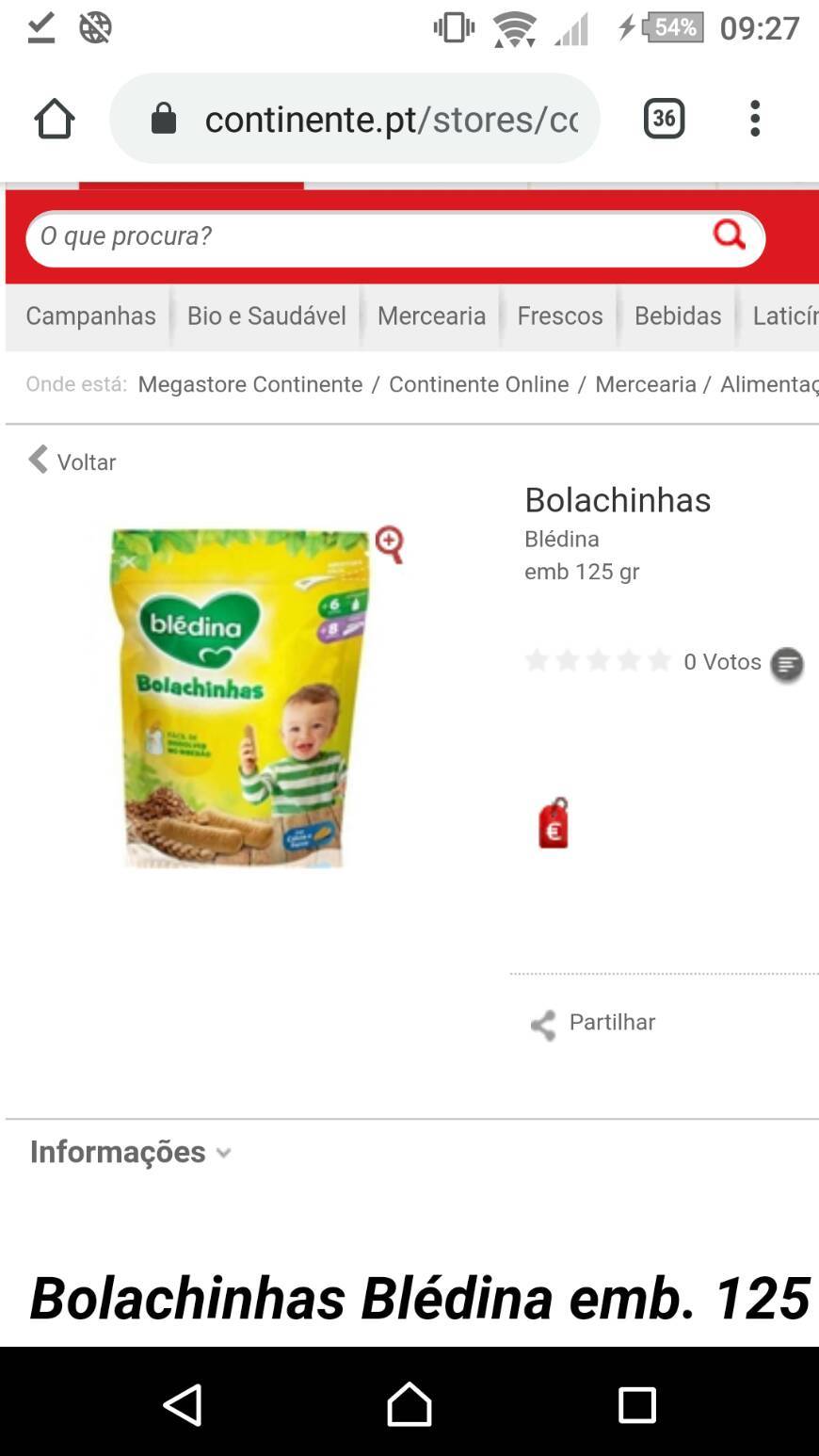 Lugar Bolachinhas - Blédina - Continente Online