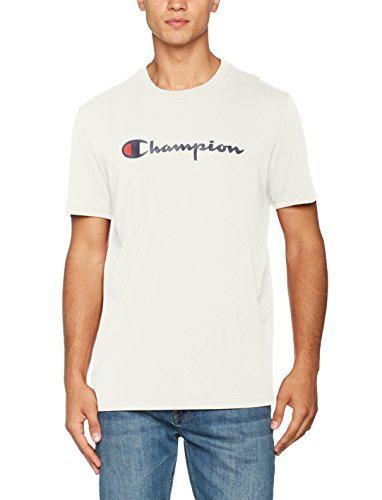 Champion Classic Logo para Hombre Camiseta, Blanco