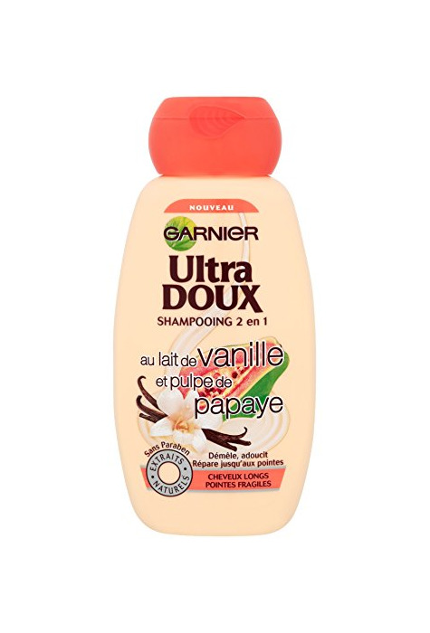 Beauty Garnier Champú Ultra Doux 2 en 1 para pelo largo y puntas frágiles