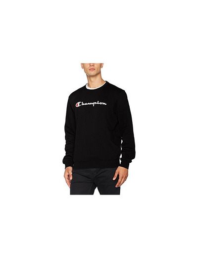 Champion Classic Logo para Hombre Sudadera, Negro