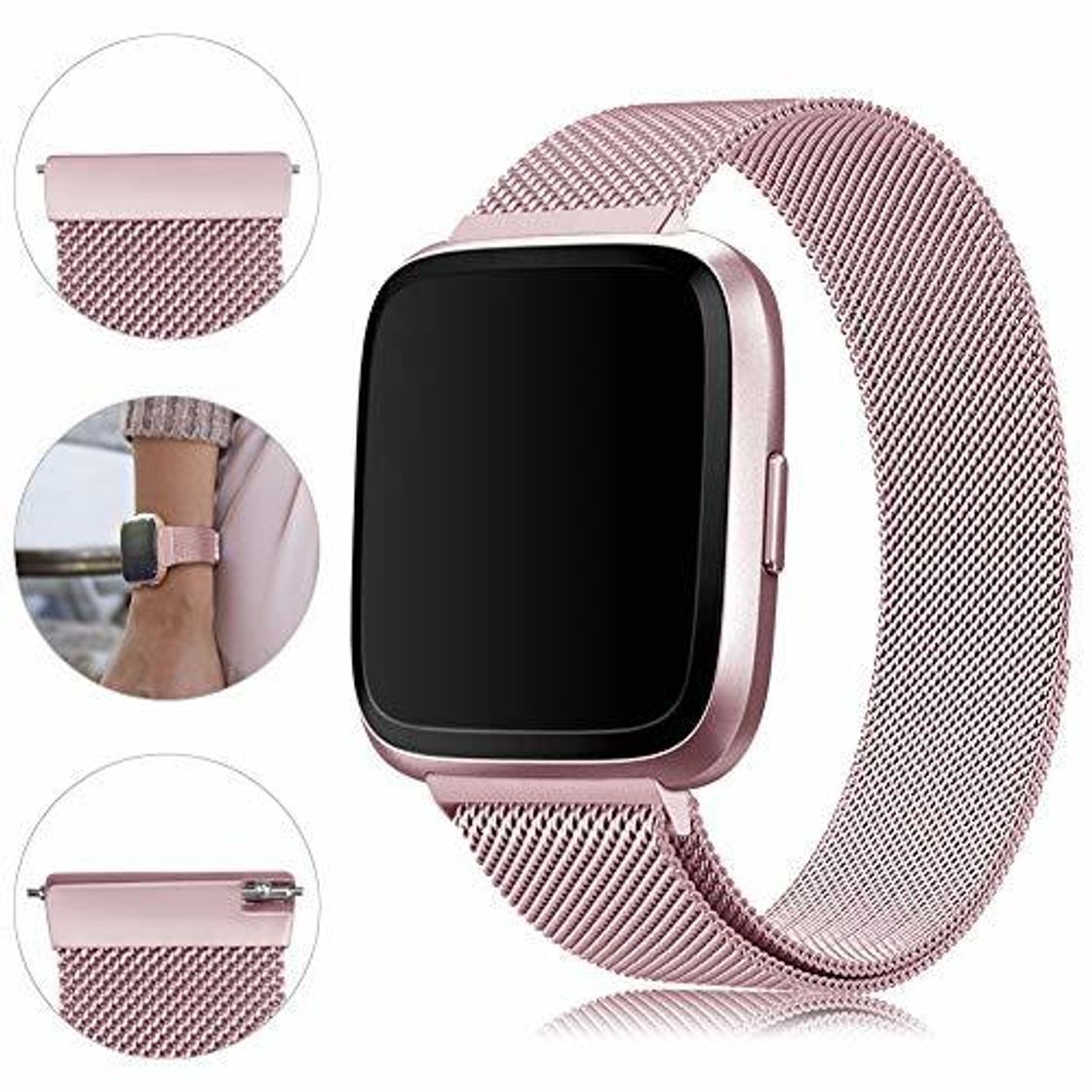 Social Onedream Correa Compatible con Fitbit Versa Pulsera/Versa Lite Correa Mujer Hombre, Ajustable