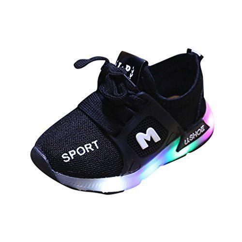 Zapatos Bebe Niño ZARLLE Zapatos Unisex Niños LED Luz Luminosas Flash Zapatos