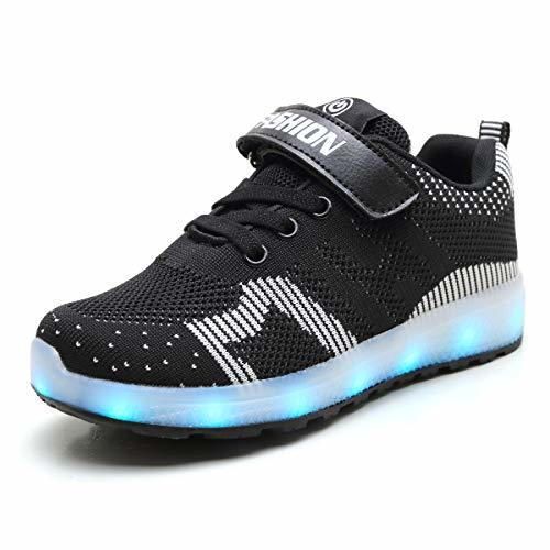 Axcer LED Zapatos Verano Ligero Transpirable Bajo 7 Colores USB Carga Luminosas