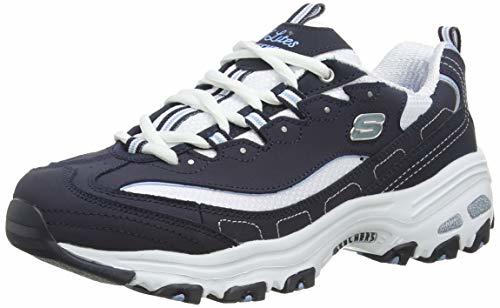 Lugares Skechers Women's D'Lites Biggest Fan 11930-nvw Low-Top Sneakers, Blue