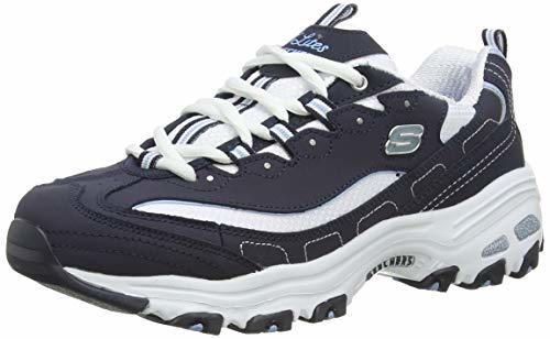 Skechers Women's D'Lites Biggest Fan 11930-nvw Low-Top Sneakers, Blue